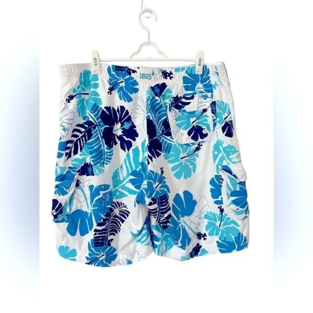 Duck Head Tropical‎ Blue Swim Shorts/Trunks, Size XXL